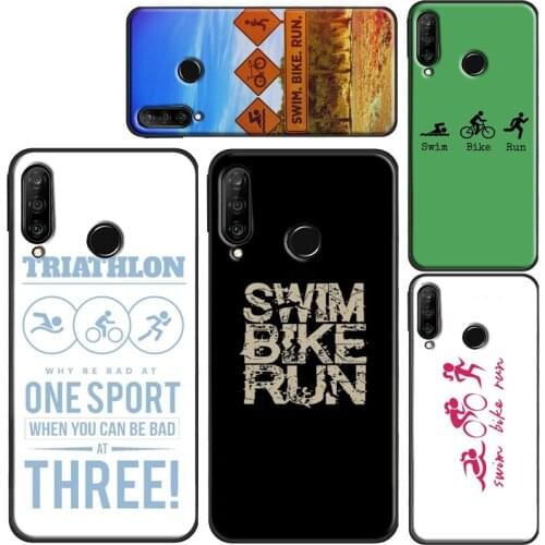 Swim Bike Run Triathlon Phone Case For OnePlus 9 7 8 Pro Nord 7T 8T 9R For Realme 8 Pro 6 7 Q3 Pro GT C3 C11 C21