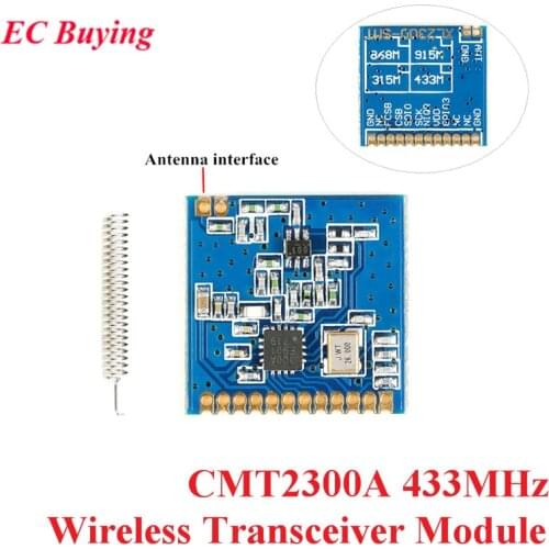 CMT2300A SI4438/SI4432 433MHz LoRa Wireless Transceiver Module RF Transmitter Receiver Spring Antenna Distance 1000m