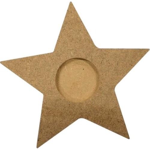 Wooden Star Candle Holder CODE: M33 paintable decorative objects декоративные предметы под роспись