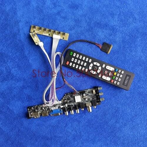 Fit B140RTN03.1 B140RTN03.2 screen 40 pin LVDS 3663 TV digital AV VGA USB DVB 1600*900 upgrade LCD Controller board DIY Kit