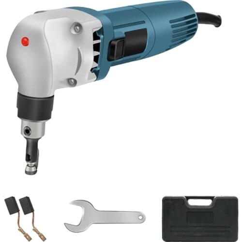 220V Electric Metal Punching Shear Sheet Metal Cutter Stainless Steel Metal Nibbler Curve Cutter Scissors 380W 1700RPM