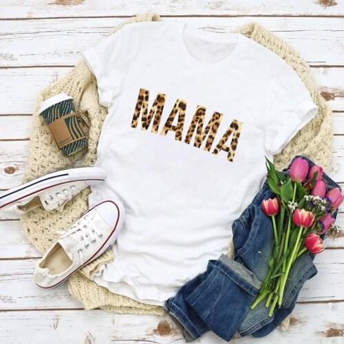 Women Graphic Mama Mom Life Leopard Mother Cute Summer Shirt Tops Lady Clothes T-Shirt Womens Clothing Tee Female T Shirt