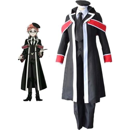 Oushitsu Kyoushi Royal Teacher Heine Black Cosplay Trench Uniform Set Cloth For Adult Men Women Party Halloween Cosplay Costume