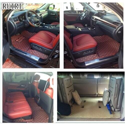 Best quality rugs & Free shipping! Special car floor mats for Lexus LX 570 7 seats 2018 waterproof carpets for LX570 2016-2007