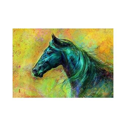 Beautiful MODERN ABSTRACT horse OIL PAINTING CANVAS 24x36 inches