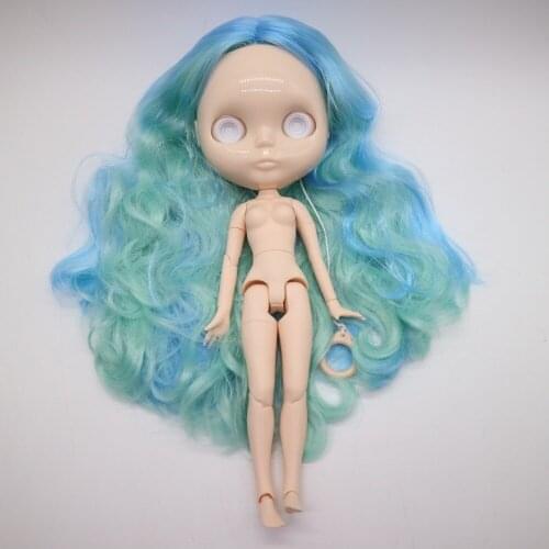 Without eyes chips joint Nude blyth doll for DIY Mixed hair without make up 20190130