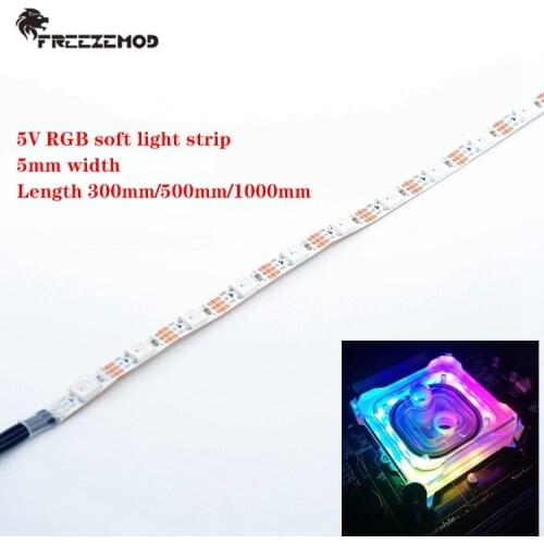 FREEZEMOD Chassis Water cooler Rainbow Light Bar 5V Aurora Full Color Light Belt 5mm. YKDT-CH
