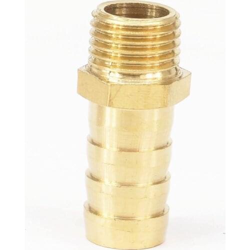 Hose Barb I/D 12mm x 1/4" BSP Male Thread Brass Coupler Splicer Connector Fitting for Fuel Gas Water