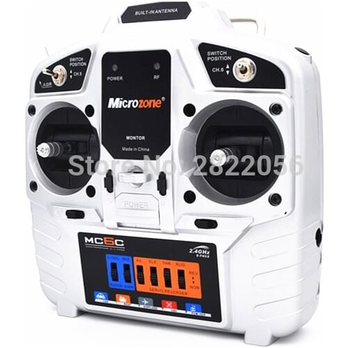 MicroZone MC6C 2.4G 6CH controller transmitter receiver radio system for RC airplane drone multirotor helicopter car boat