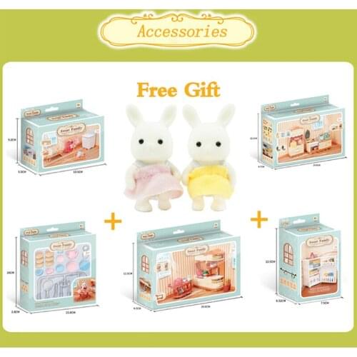 DIY Miniature Dollhouse Furniture Toys Forest Family Critters Kids Girls Pretend Play Furniture Toy Gift for Christmas Halloween