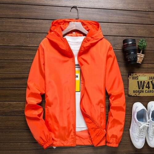 Men jacket autumn plus size jackets young students Korean mens fat casual windbreaker fashion Solid Color Sportswear new coat