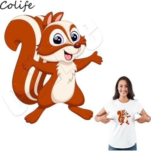 Patches Squirrel Children Clothing Custom Accessory Kawaii Stickers Easy Print Parches DIY Washable Custom Applique