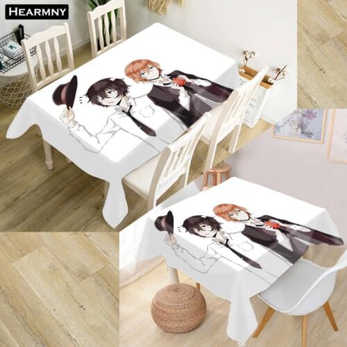 New Custom Bungo Stray Dogs Tablecloth decoration Oxford waterproof anti-scalding oil-proof coffee table cover More size