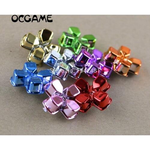 OCGAME 30pcs/lot Good quality Colors Full Chrome cross button controller button For PS4 Playstations 4 Wireless Controller