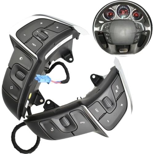 Original Steering Wheel Switch For Citroen DS4 C4L13-16 High Quality Car Multifunction Cruise Control Button Phone Volume Switch