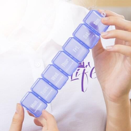 K6 One week mini portable kit can separate single drug box, convenient pill box, travel week pharmacy box