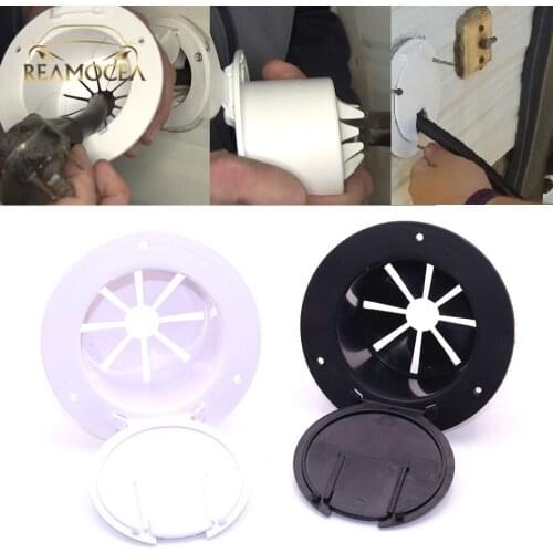 Reamocea 1x RV Wire Lock Box Junction Box Plastic Hatch Round Wire Compartment Cover Camping Trailer Protection for Boat Marine