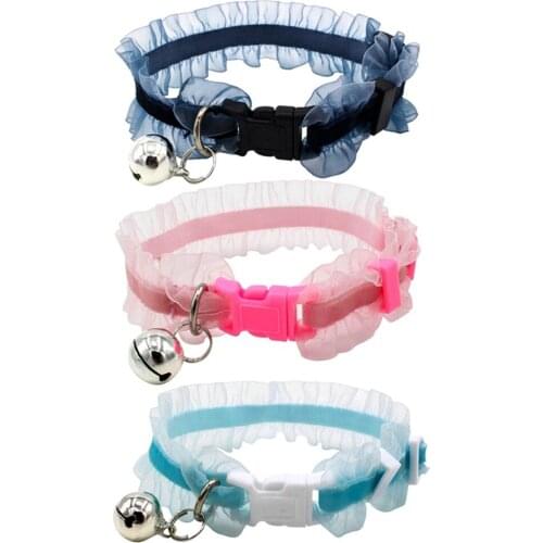 Adjustable Dog Leash collars with Bell Pet Necktie puppy Necklace doggie neck strap for little dog cat pet