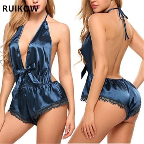 Sexy Underwear Set for Women Hollow Out V-neck Erotic Lingerie Hot Nightgrown Comfor Backless Exotic Costumes for Young Girls