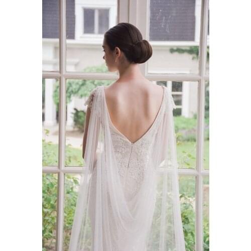 Bridal cape, wedding cape veil , long cape, bridal coverup, cape veil, draped veil bridal shawl sheer robe
