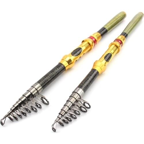 1.8m2.1m2.4m2.7m3.0mClear inventory Carbon Telescopic Ultra Light Fishing Rod Telescopic Spinning Fishing Pole sea fishing rod
