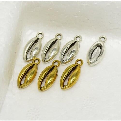 Tibetan Silver/Gold Plated Shell Charms Pendant for Necklace Bracelet Jewelry DIY Handmade Shell Pendants