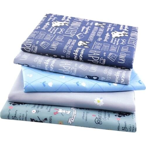Booksew Dog Printed Cotton Material Twill Fabric for DIY Dolls Needlework Sewing Dress Baby Cloths Quilting By the Per Meter