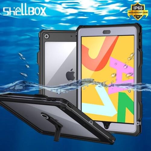 For iPad 10.2 Waterproof Case 2019 TPU and PC Silicone With Screen Protector Shocproof Cover For iPad 10.2 7th Generation Funda