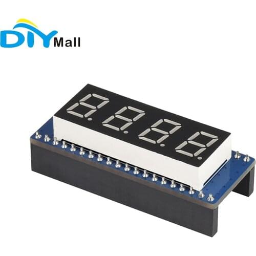 Waveshare 4-Digit 8-Segment Display Module Embedded 74HC595 Driver SPI-compatible Easy to drive for Raspberry Pi Pico