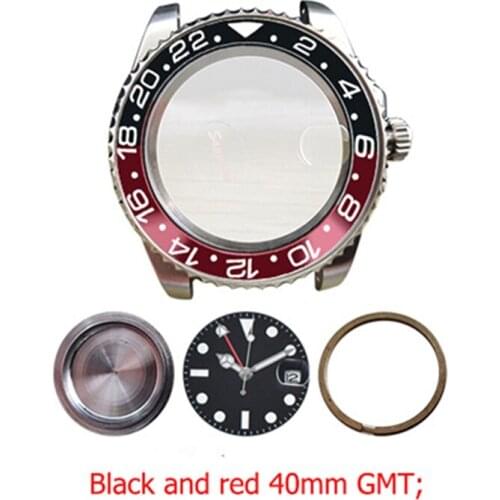 40mm Metal GMT Watch Case Kit for Mingzhu 2813/3804 Movement Accessories