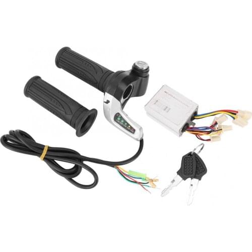 48V 500W LED Electric Bike Motor Scooter Brushed Speed Controller Kit with Lock Throttle Grip ev Accessories