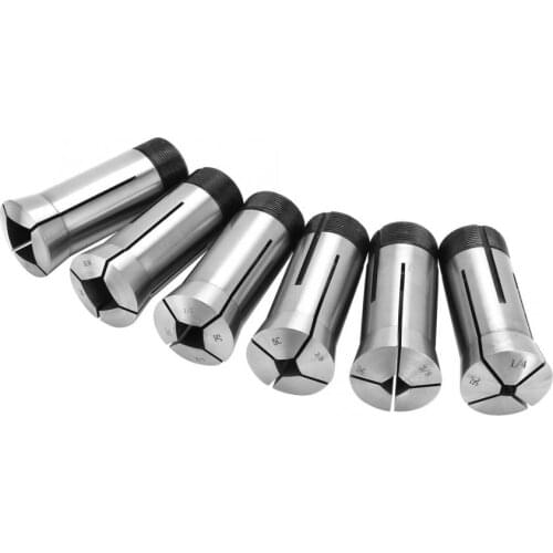 6pcs 5C Square Collet Set For CNC Milling Lathe Tool 1/2'' 1/4'' 3/4'' 3/8'' 5/8'' 5/16'' Collet Chuck