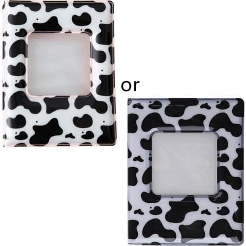 Cow Pattern Hollow Box Photo Album Wedding Photo Memory Books Horizontal and Vertical Portable Family Photo Scrapbook