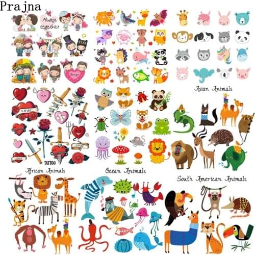 Cute Animal Applique Thermal Sticker On Clothes Cartoon Patches Iron-On Transfer For Clothing DIY Heat Transfer For Kid Clothes