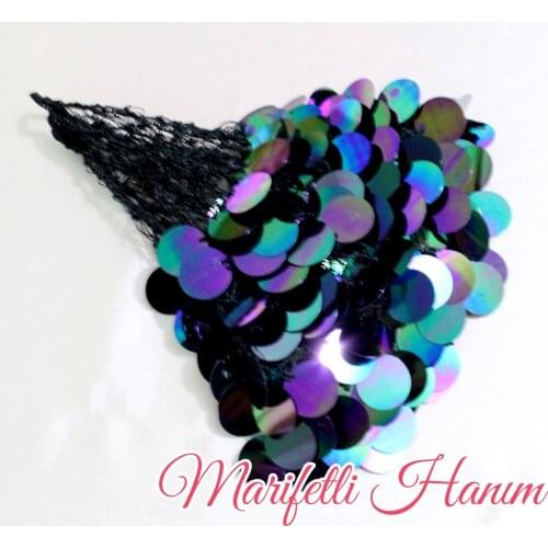 Black Sequins Gelin Halay Mendili for Bride and Bridesmaids Henna Wedding Dance Scarf Tanztücher Accessories