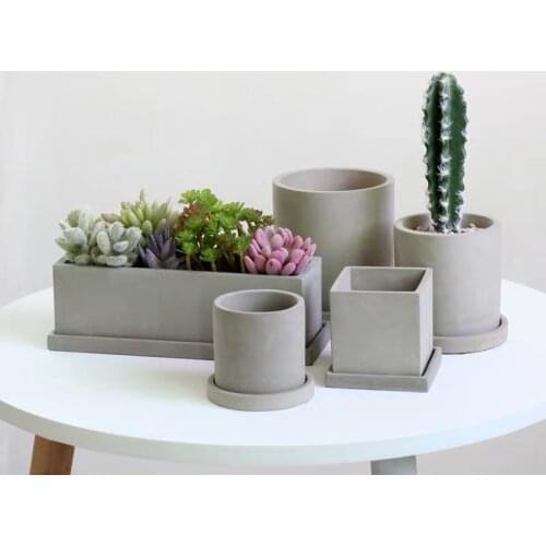 Gypsum Coaster Mold diy Three Shapes Concrete Hexagonal Flower Pots Silicone Vase Molds Cement Jewelry Tray Plant Pot Base Clay