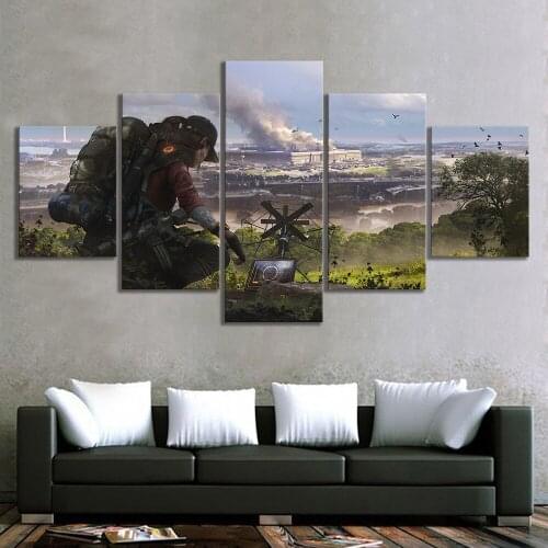 HD Fantasy Art Wall Paintings Tom Clancys The Division 2 Video Games Art Women Solider Picture Canvas Paintings for Wall Decor