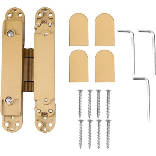 JFBL Hot 3D Adjustable Concealed Wood Door Mute Cross Hinge Adjustable Concealed Gate Self Closing Heavy Duty Hinges
