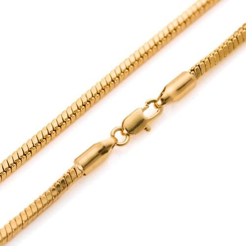 Classic soft snake bone chain 1 gold-filled plated jewelery Chinese style wedding jewelry