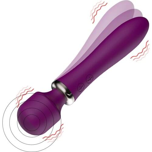 Powerful AV Vibrator Magic Wand Sex Toys for Women Masturbation G Spot Clit Stimulator 10Speeds Double Vibrating Dildo Vibrator