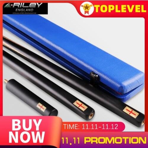 Riley RES-701 Snooker Cue Billiard Stick Kit with Case with 6 Inch Extension High-end 9.5mm DEER MASTER Tip Snooker Cue Black 8