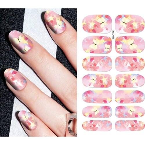 Nail Stickers Chic Flowers Geometry Ornaments Sliders Manicure Accessories Creative Watermark Sticker Nail Art Decoration
