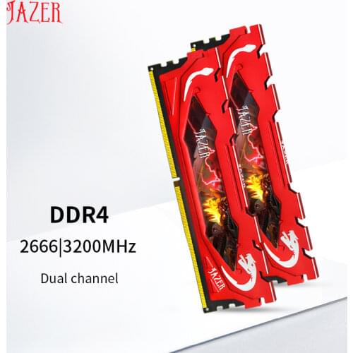 JAZER Memory 8Gb DDR3 1600Mhz DDR4 4Gb 16Gb 32GB 2400Mhz 2666Mhz 3000Mhz 3200Mhz Memoria Desktop Ram With Heatsink