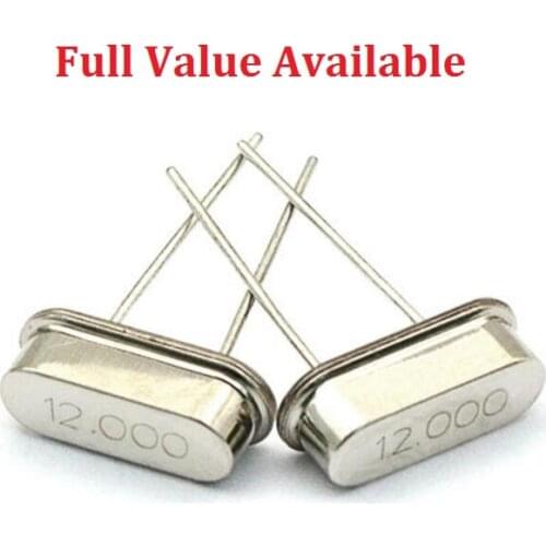 10PCS 4/4.096/4.433/4.9152/5 6/7.2/7.3728/8/8.192m Passive Crystal Oscillator 10/10.245/11.0592mhz/12 13.56 14.7456 15.000 MHZ M