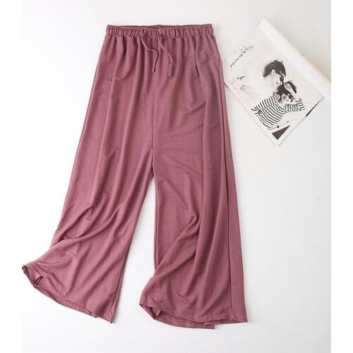 Pyjama Trousers Light/Deep Gray Loungeware Summer New Soft Pajama Pants Loose Home Wear Women Bottoms Pants Sleepwear