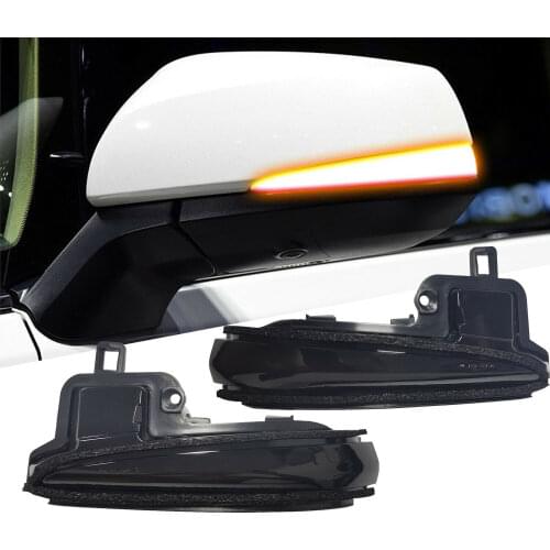 For 16-21 Toyota Tacoma Smoked Sequential LED Blinker Mirror Turn Signal Lights