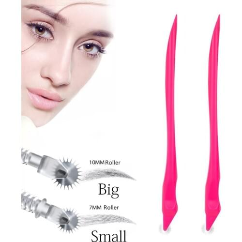 5pcs New Disposable microblading pen with Roller Needles 7mm/10mm handmade tattoo pen for eyebrow Tattoo Permanent Makeup