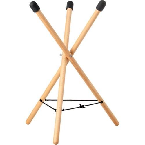 Hand Drum Pan Stand Bracket Steel Tongue Drum Accessorie Musical Instrument Handpan Universal Solid Wood Stand For Adult