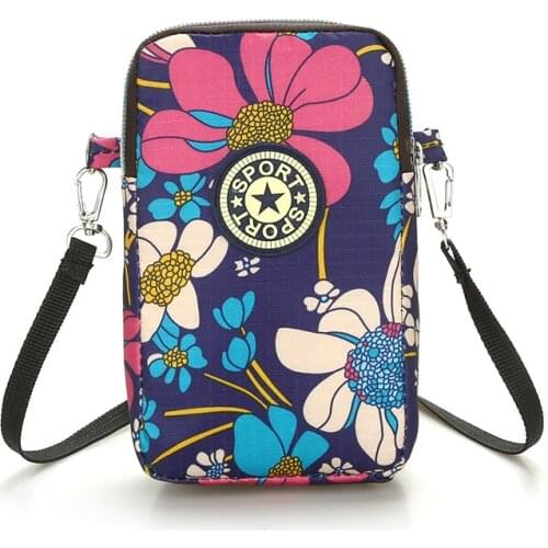 2021 Summer New Mini Waterproof Mobile Phone Bag Coin Purse Canvas Crossbody Bag New Shoulder Diagonal Female Clutch Handbag