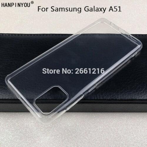 For Samsung Galaxy A51 A 51 6.5" Ultra Thin Soft TPU Silicon Gel Transparent Camera Protect Case Back Cover